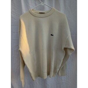 Chemise Lacoste Wool Blend Crew neck Pullover Ribbed Sweater 5